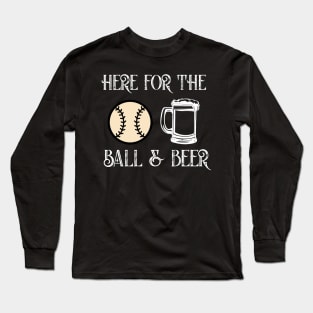 Balls & beer funny baseball alley sport drinking Long Sleeve T-Shirt